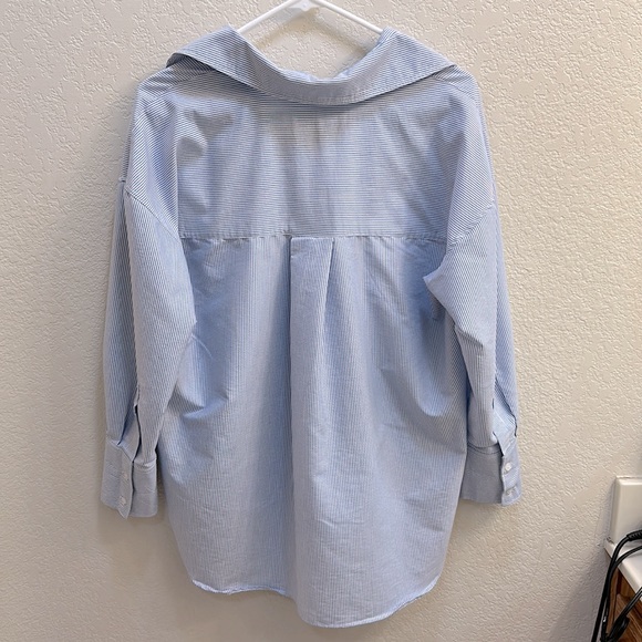 Brand New ZARA Oversized Striped Shirt - Size XS But Will Fit Medium - Picture 6 of 9